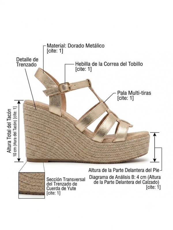 Sandalias de cuña con plataforma...