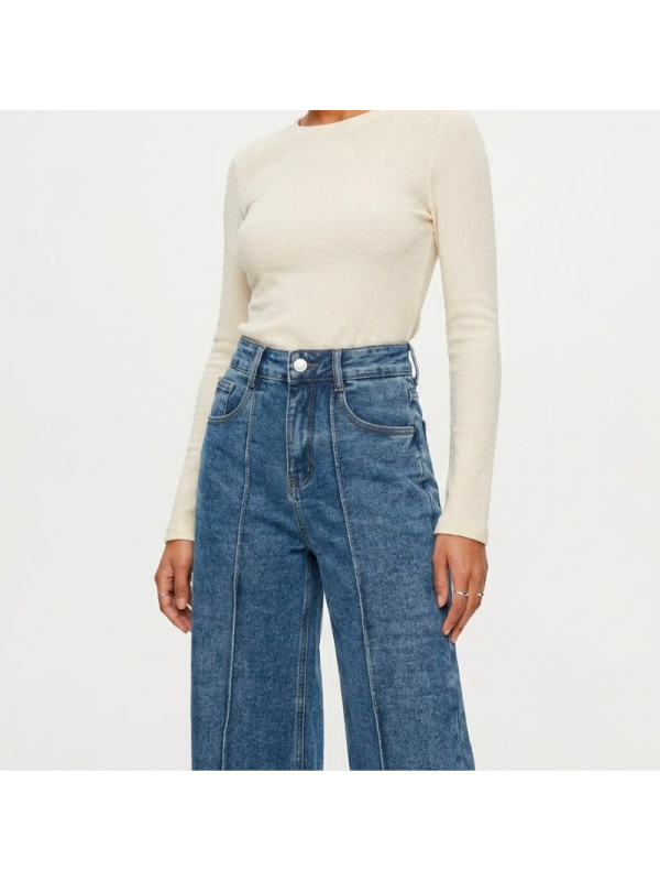 Jeans de Pierna Ancha de Tiro Alto...