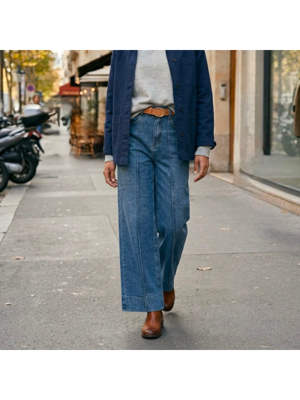 Jeans de Pierna Ancha de...