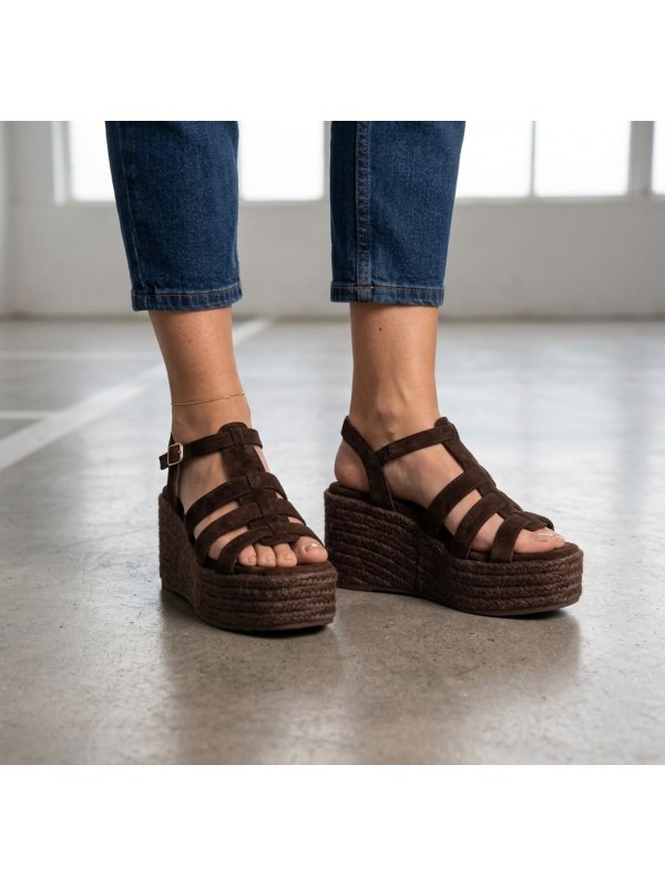 Sandalias con cuña 24-053 -...