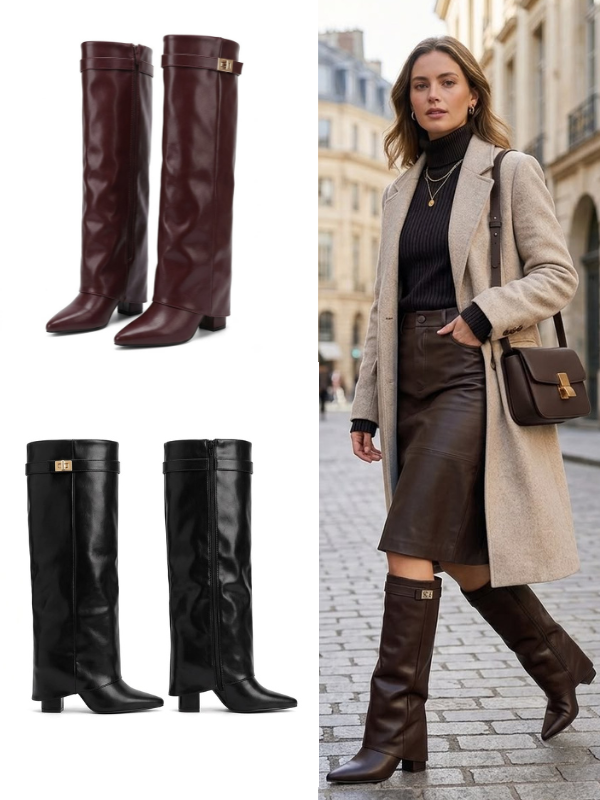 Botas Altas para Mujer de Punta Fina,...