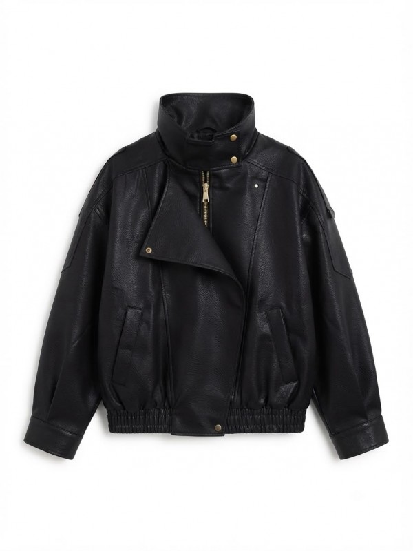Chaqueta Casual de Polipiel para...
