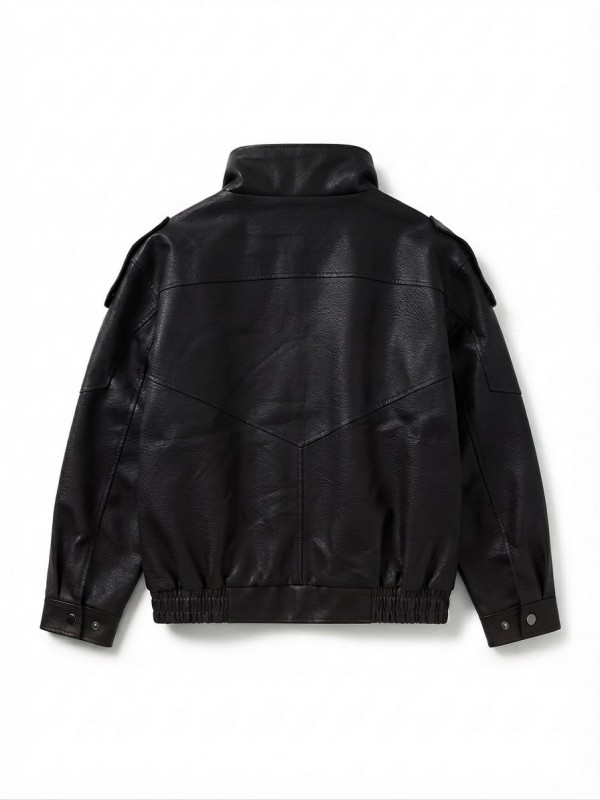 Chaqueta Casual de Polipiel para...