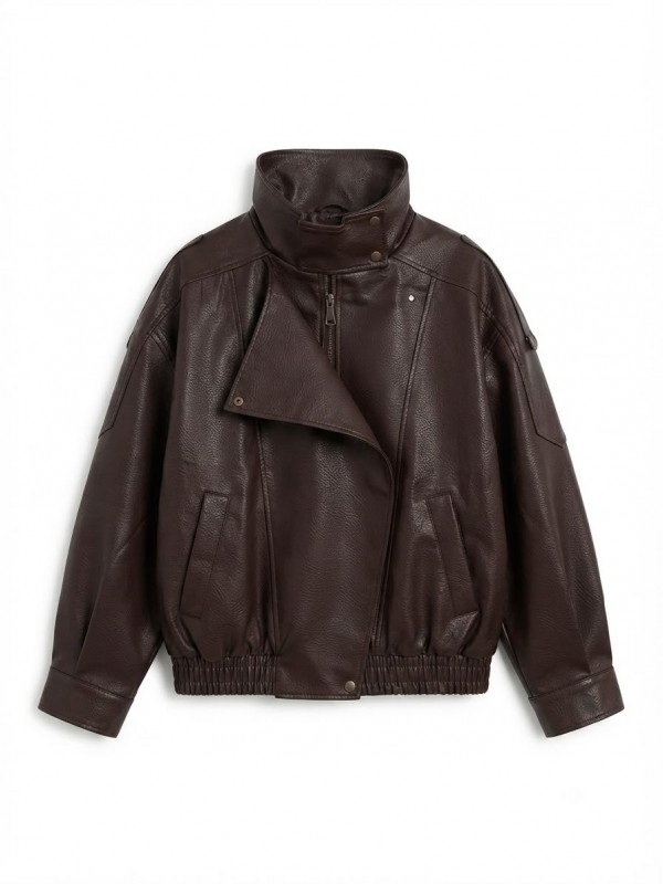 Chaqueta Casual de Polipiel...