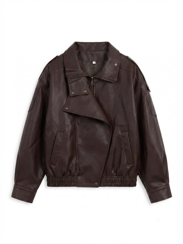 Chaqueta Casual de Polipiel para...