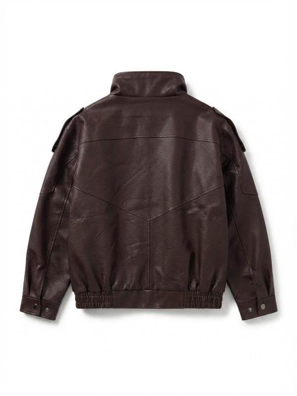 Chaqueta Casual de Polipiel para...