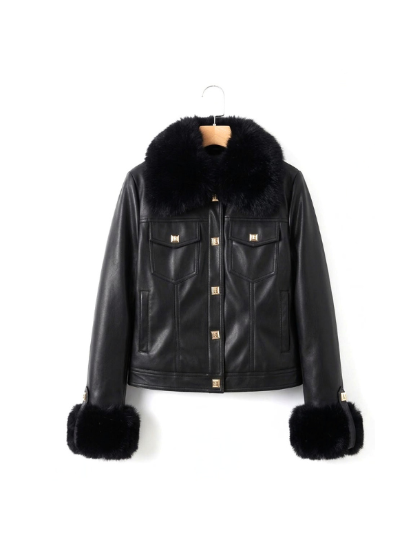 Chaqueta de Polipiel  con Pelo...