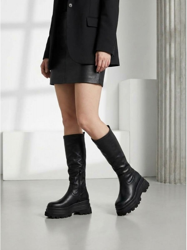 Botas casuales de caña alta con...