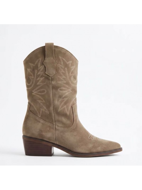 Botines Cowboy de Caña Media con...