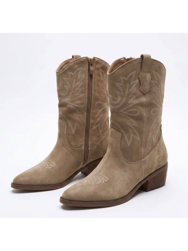 Botines Cowboy de Caña Media con...
