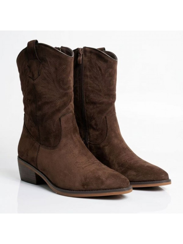 Botines Cowboy de Caña Media con...
