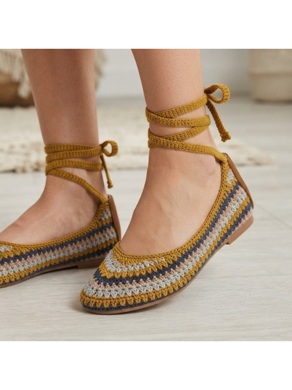 Zapatos Planos con Cordones...