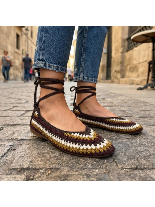 Zapatos Planos con Cordones...
