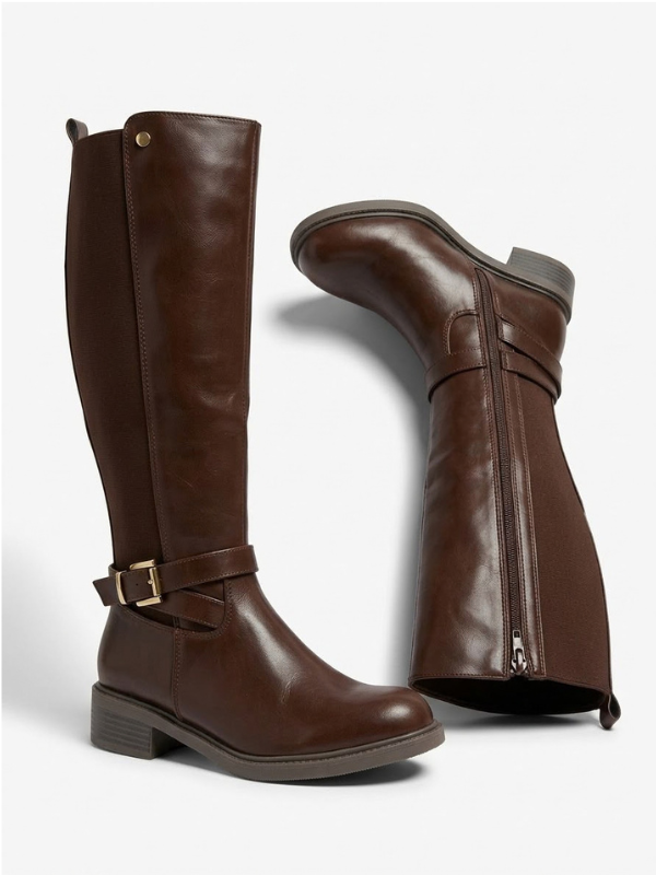 Botas Altas de Tacón Bajo para Mujer,...