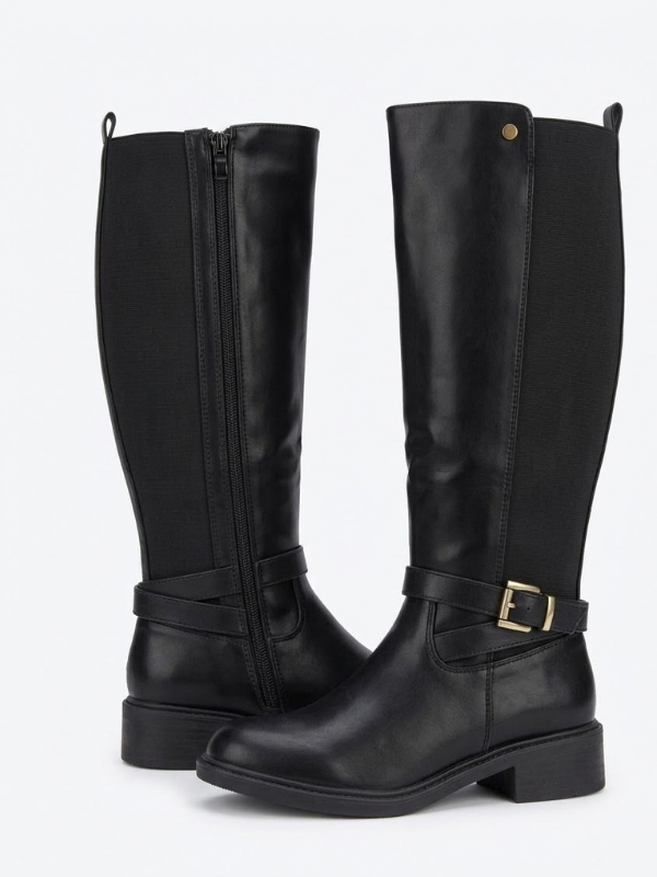 Botas Altas de Tacón Bajo para Mujer,...
