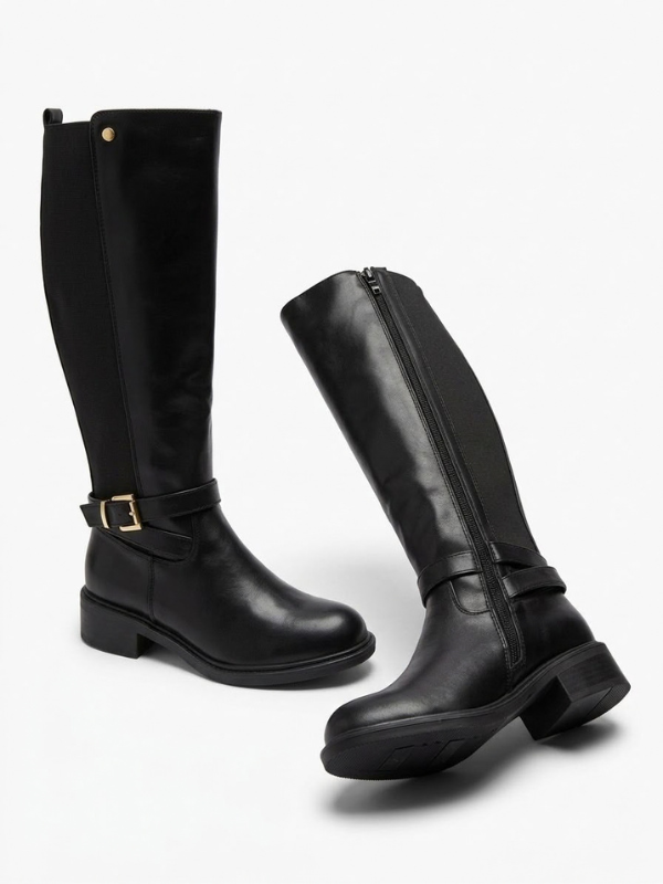 Botas Altas de Tacón Bajo para Mujer,...