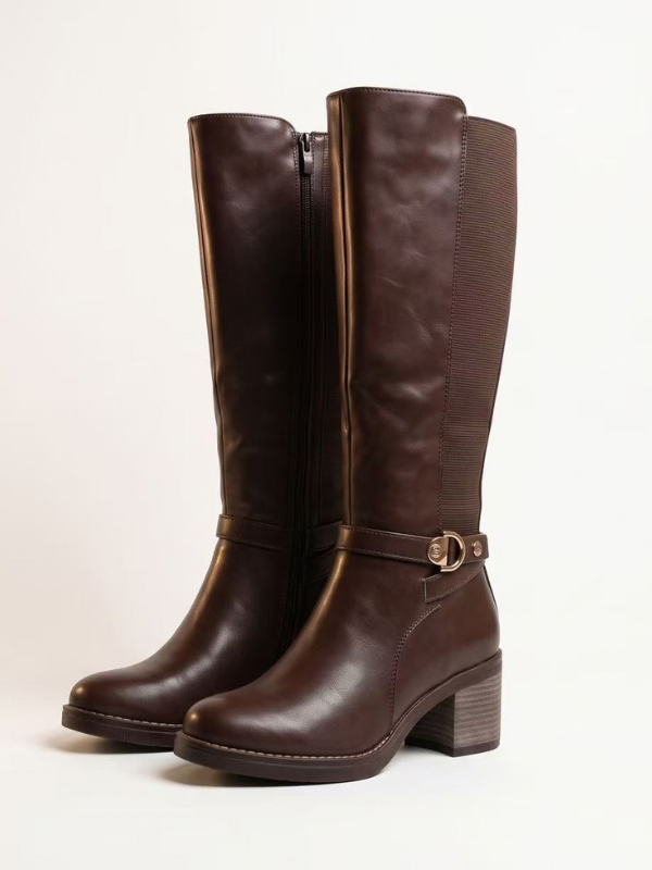 Botas Altas de Tacón Grueso de 6,5 cm...