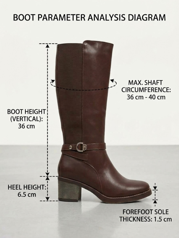 Botas Altas de Tacón Grueso de 6,5 cm...