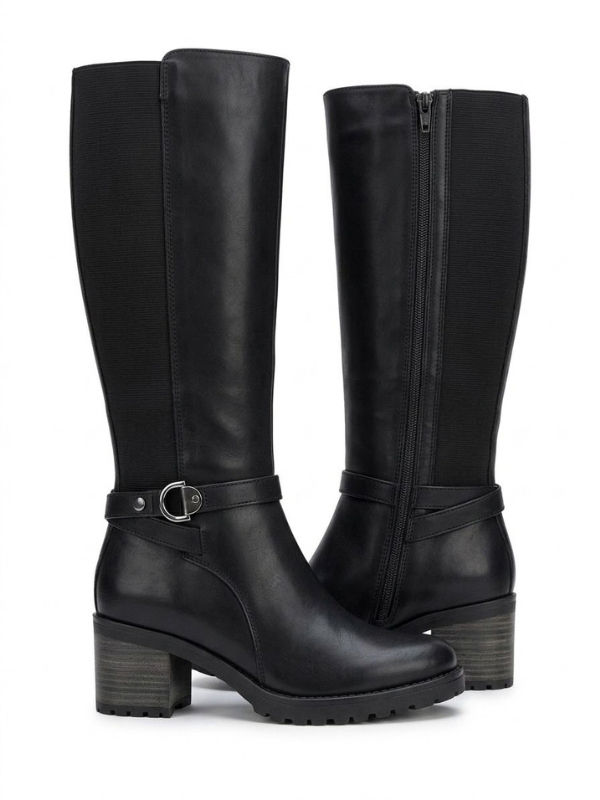 Botas Altas de Tacón Grueso de 6,5 cm...