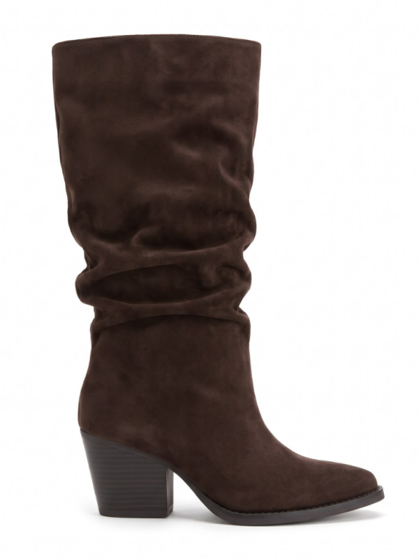 Bota cowboy alta de mujer con caña...