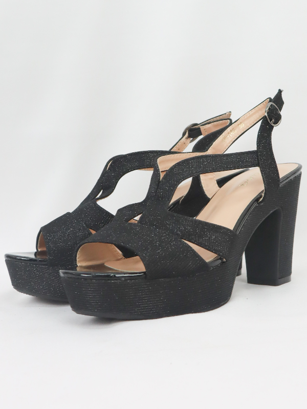 Sandalia tacón grueso con plataforma...