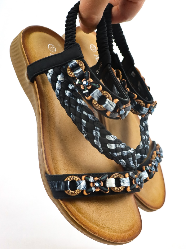 Sandalias trenzadas de mujer