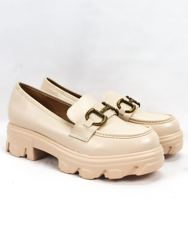 Mocasines con suela gruesa -mujer-