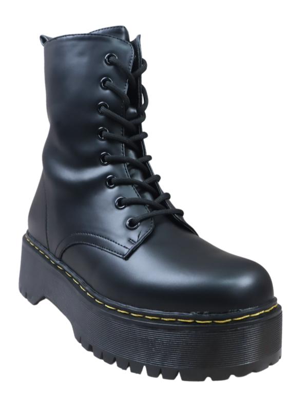 Botines suela gruesa con cremallera y...