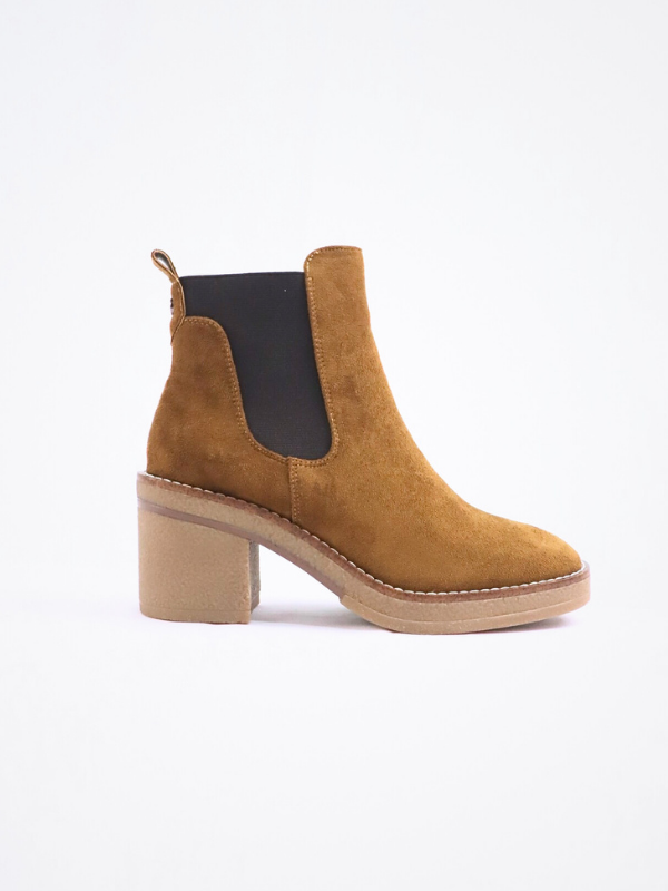 Botín mujer elástico y cremallera