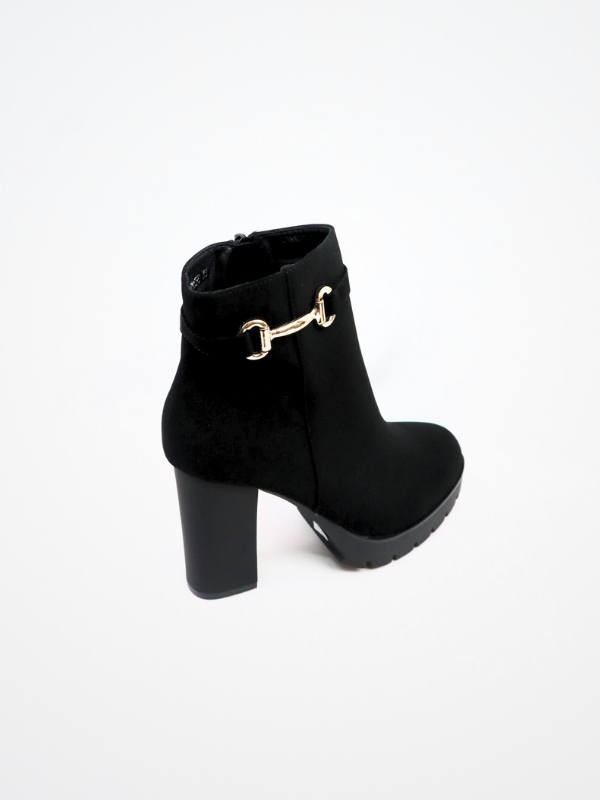 Botines tacón- negro