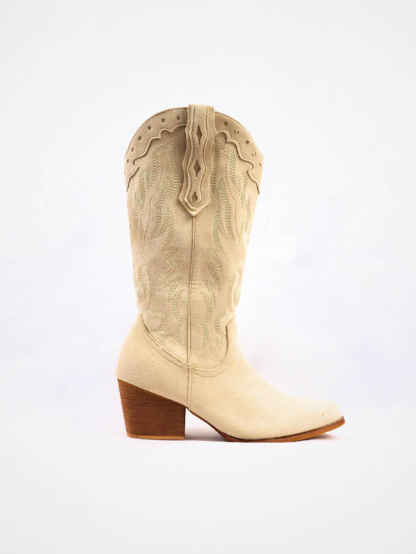 Botas cowboy beige