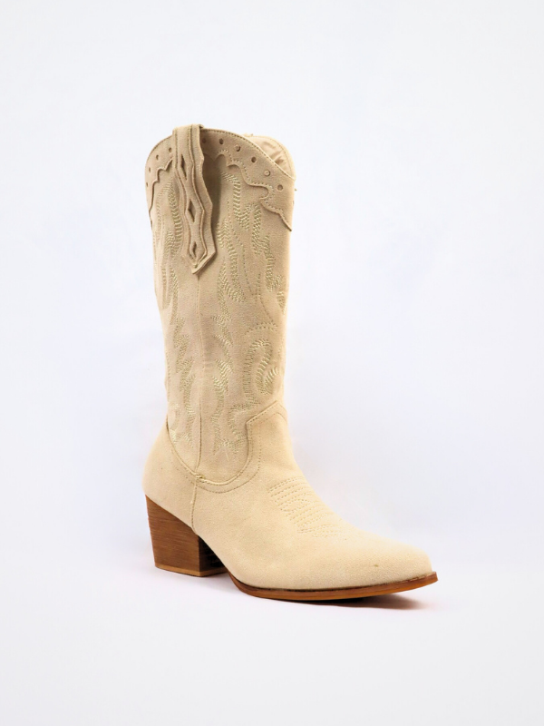 Botas cowboy beige 2