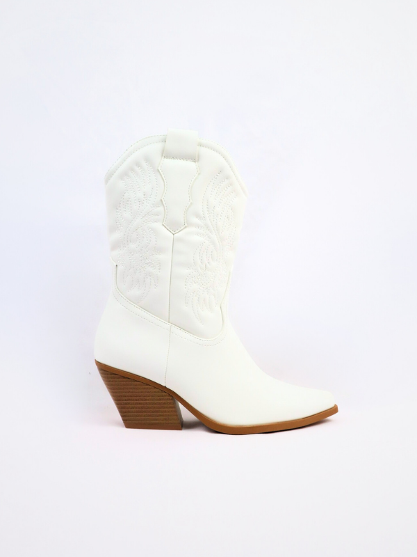 Botines cowboy blanco