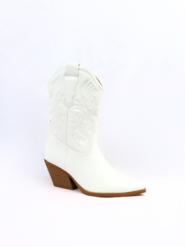 Botines cowboy blanco
