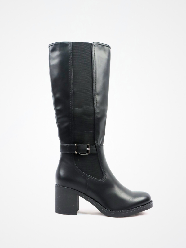 Botas efecto piel lisa con...