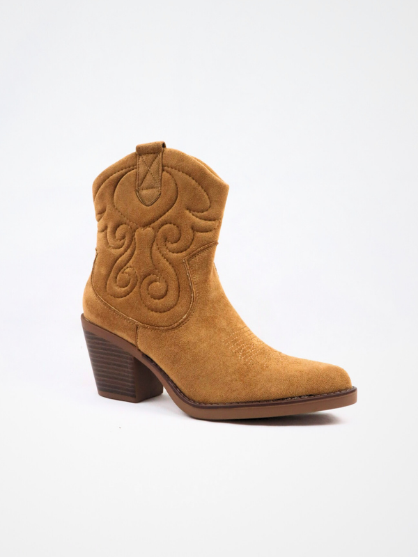 Botines cowboy baja camel 2