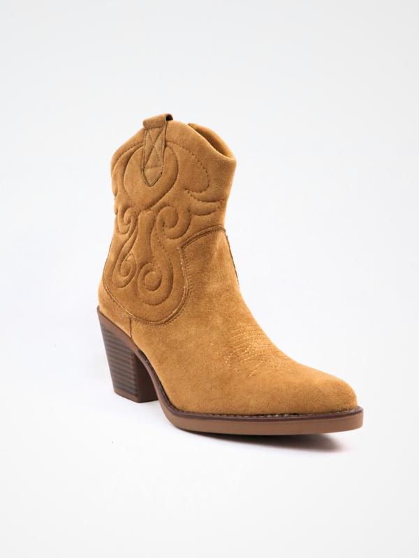 Botines cowboy baja camel
