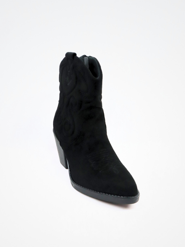 Botines cowboy baja negro