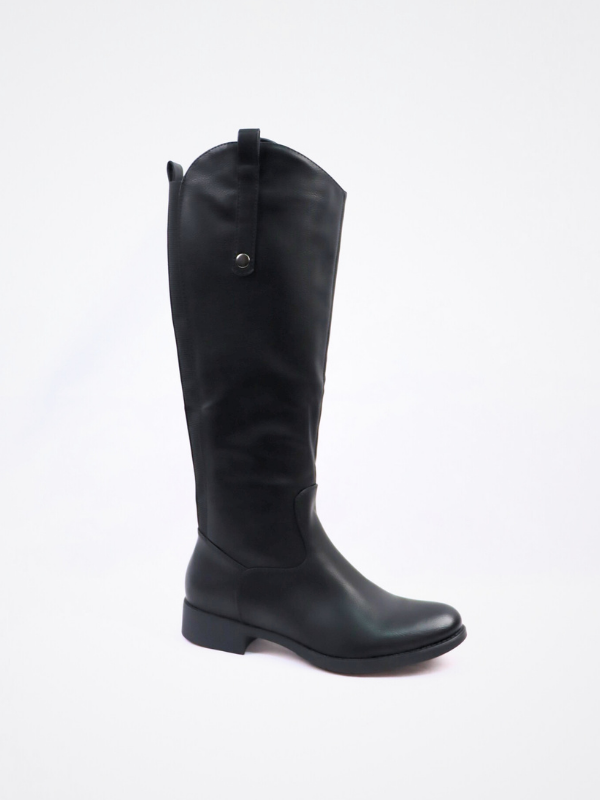 Botas efecto piel lisa - negro