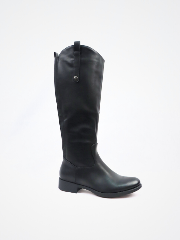 Botas efecto piel lisa - negro