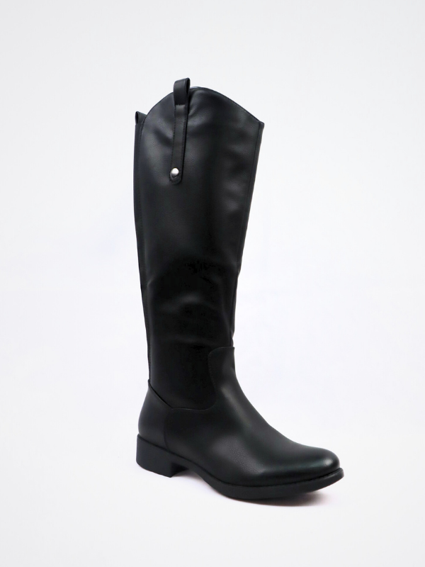 Botas efecto piel lisa - negro