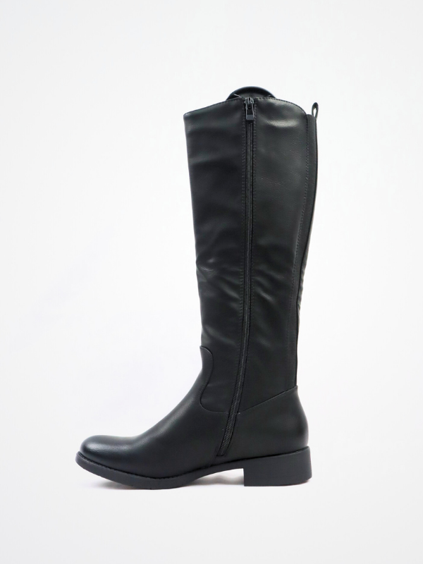 Botas efecto piel lisa - negro