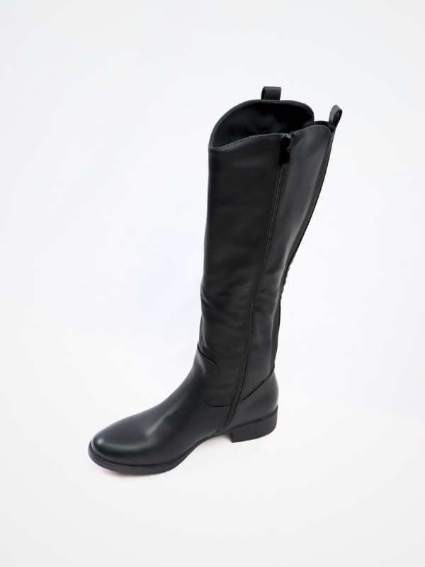 Botas efecto piel lisa - negro