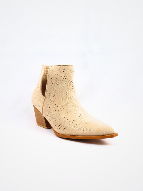 BOTIN BAJO COWBOY NUMADE- BEIGE