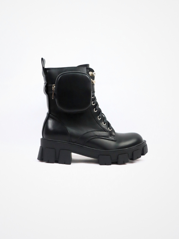 Botines militar joven -negra
