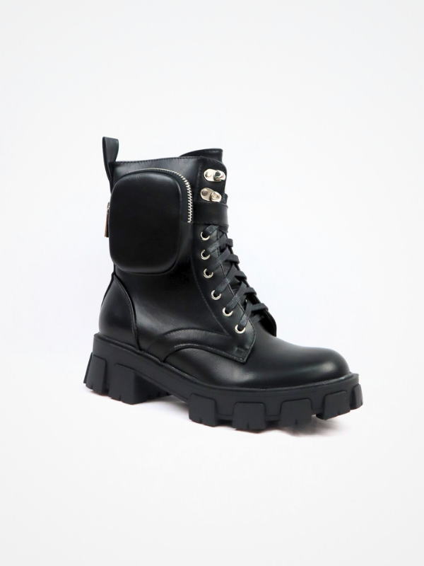 Botines militar joven -negra 2