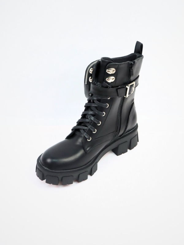 Botines militar joven -negra