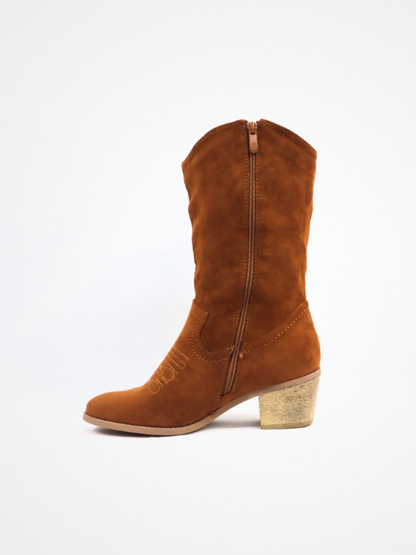 Botas de ante flecos -camel 2
