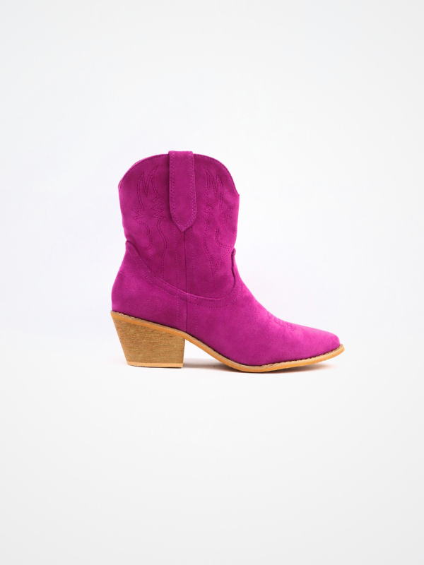 Botines cowboy bajo fucsia