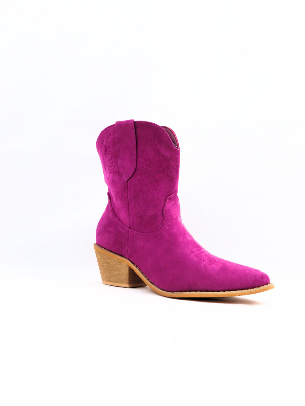 Botines cowboy bajo fucsia 2